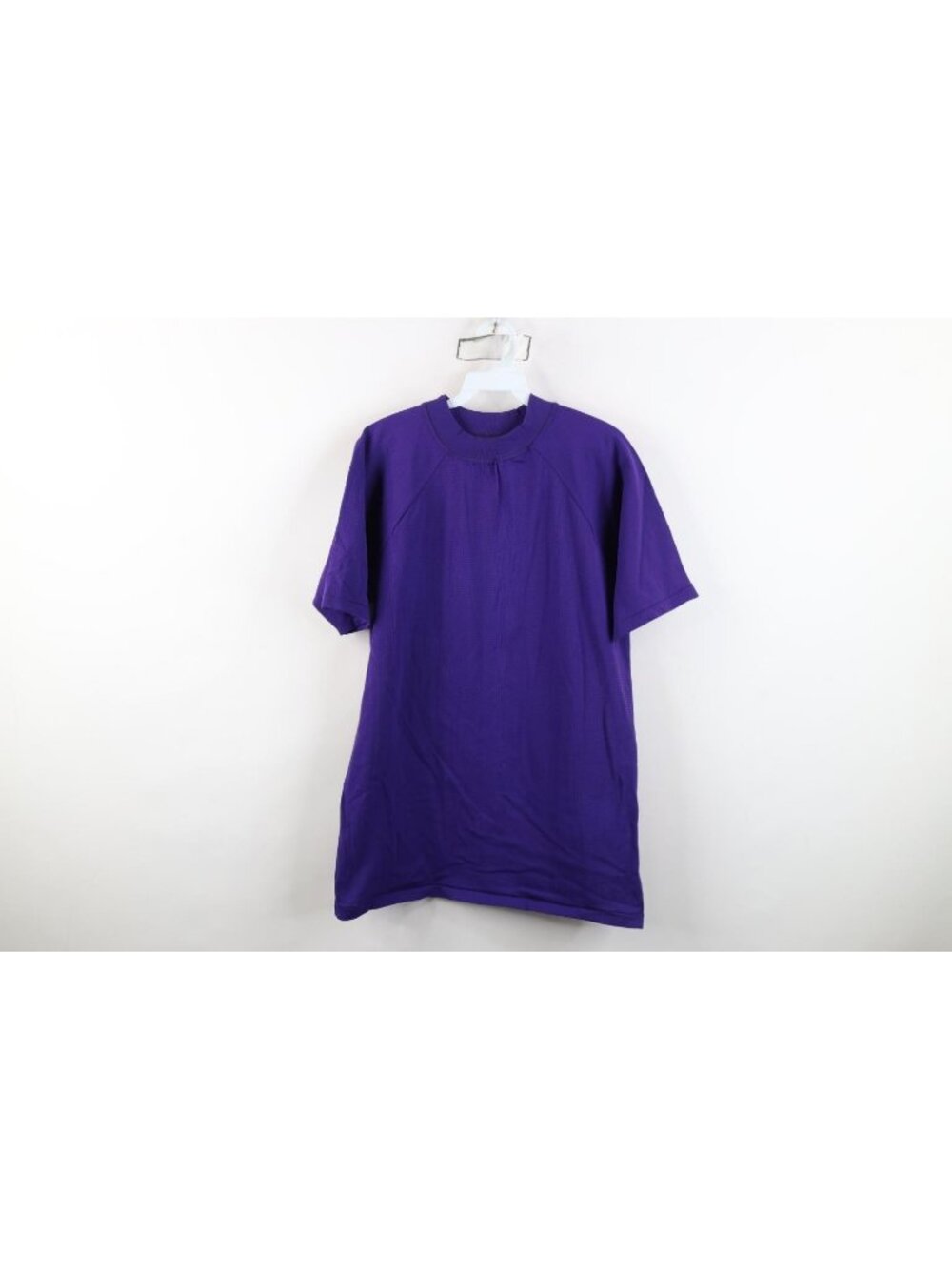 Vintage 50s Russell Athletic Blank Jersey T-Shirt Mens Size L Purple Mesh USA